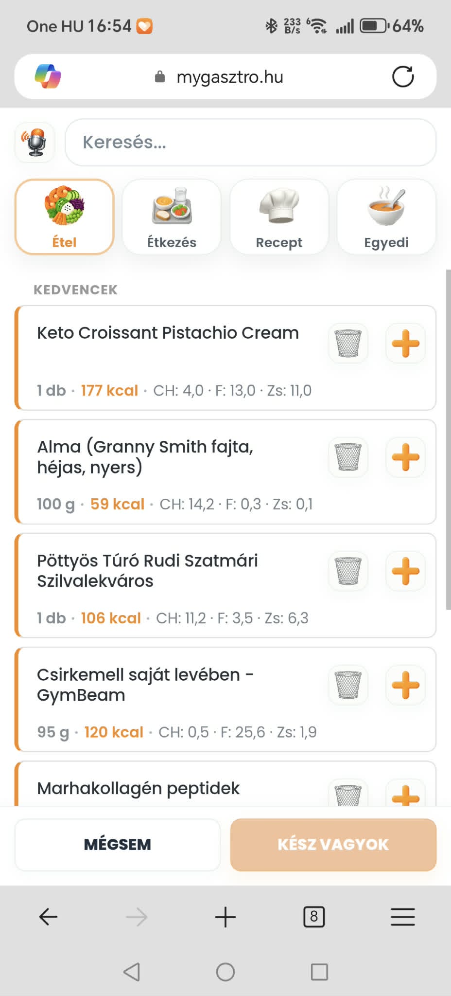 Étel fül kedvencek