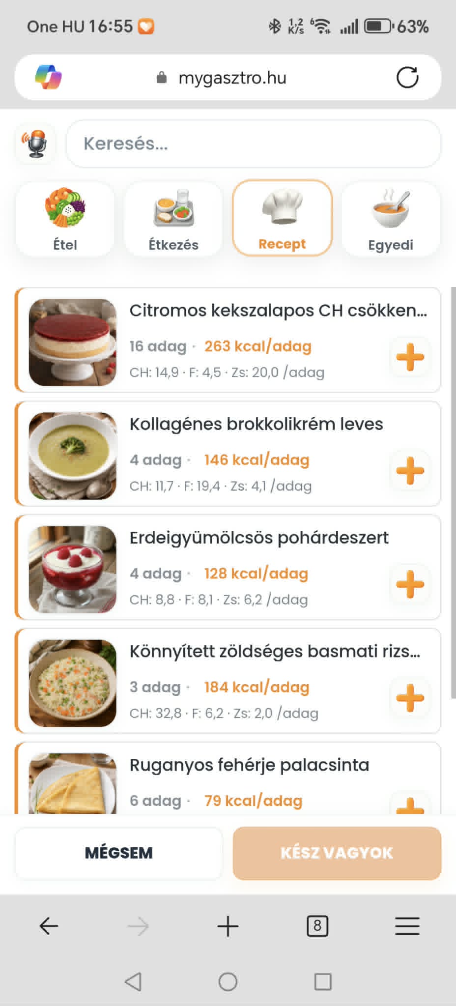 Recept fül